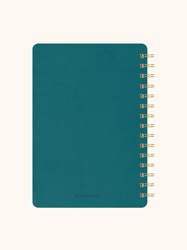 Studio Oh Feather (Peacock Blue) Agatha Notebook