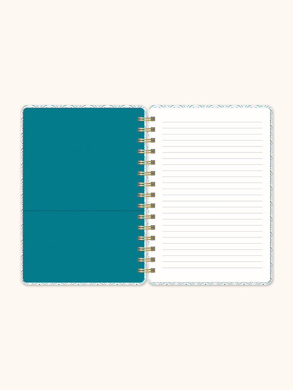 Studio Oh Feather (Peacock Blue) Agatha Notebook