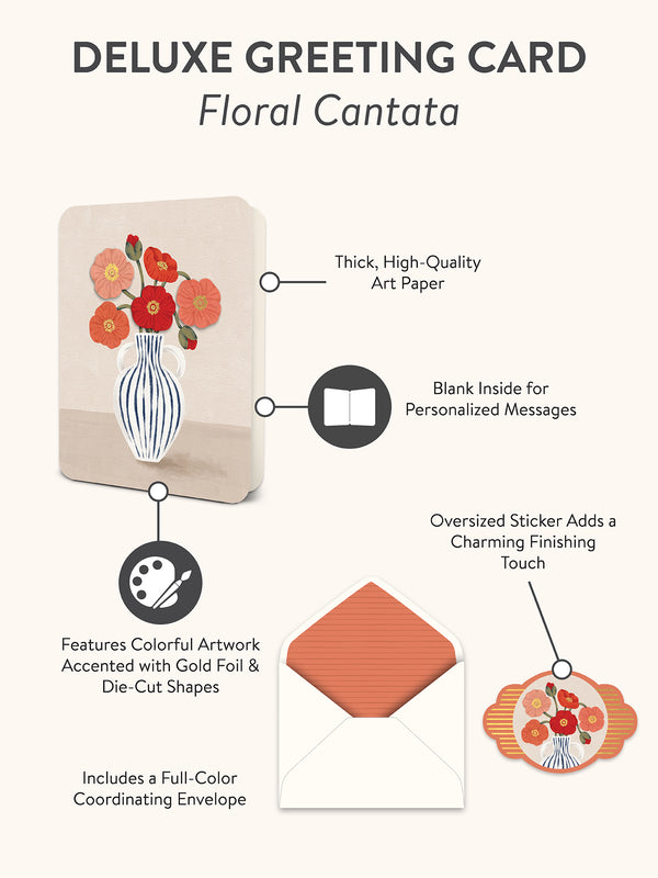 Studio Oh Floral Cantata Deluxe Greeting Cards