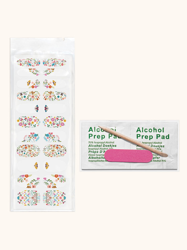 Studio Oh Floral Moths Mani Nail Wrap Kit