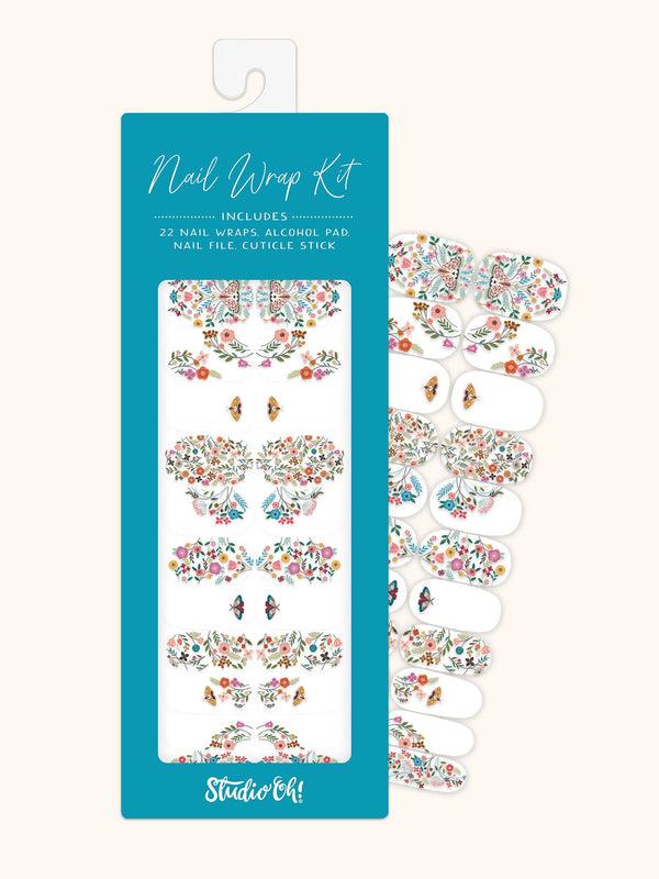 studio oh Floral Moths Mani Nail Wrap Kit