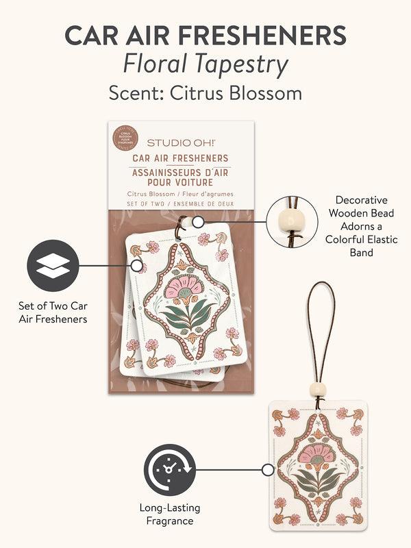Studio Oh Floral Tapestry Car Air Freshener