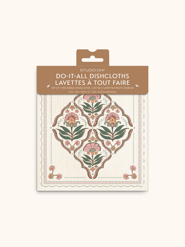 studio oh Floral Tapestry Do-It-All Dishcloths