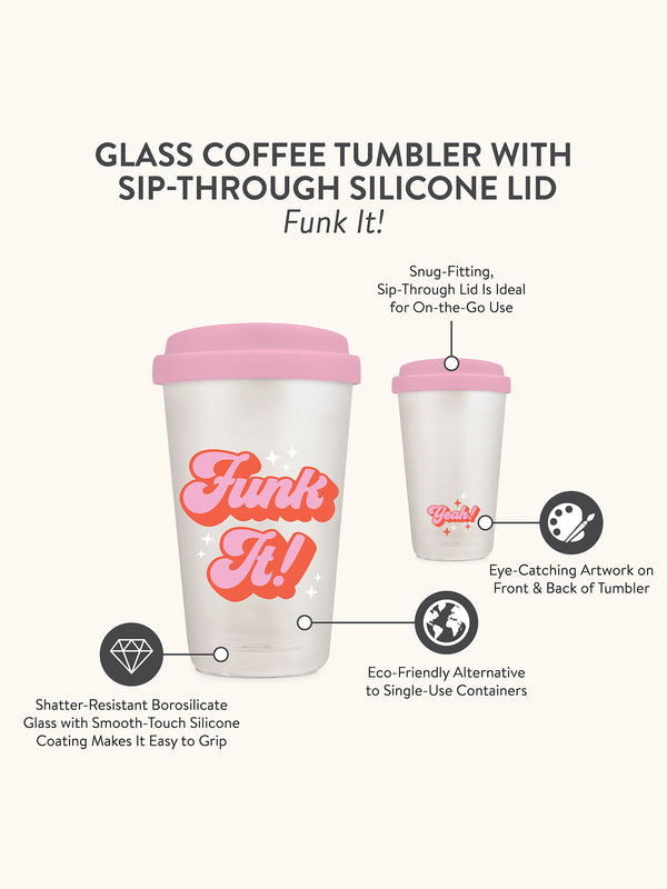 Studio Oh Funk It Glass Coffee Tumbler
