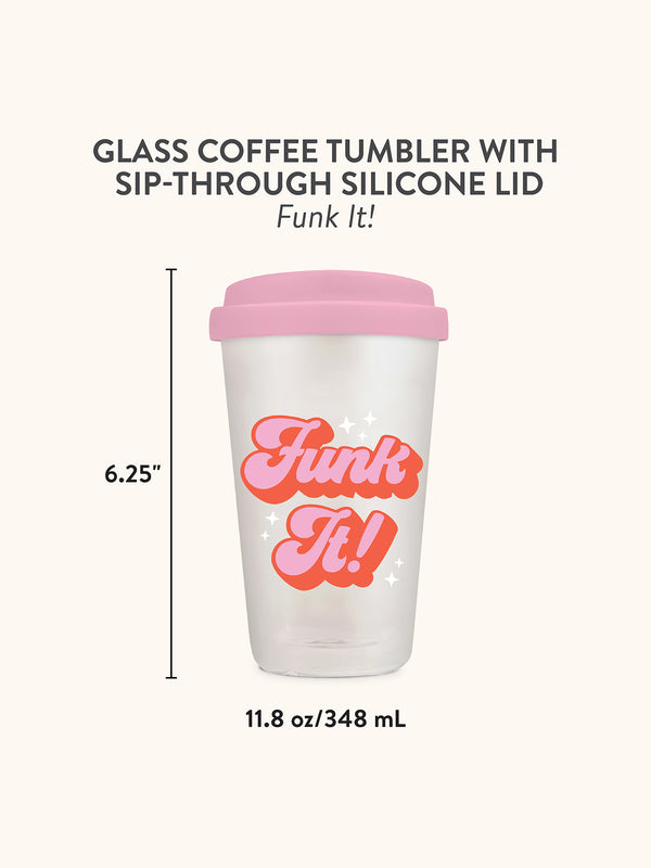 Studio Oh Funk It Glass Coffee Tumbler