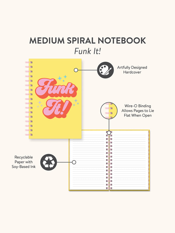 Studio Oh Funk It Medium Spiral Notebook