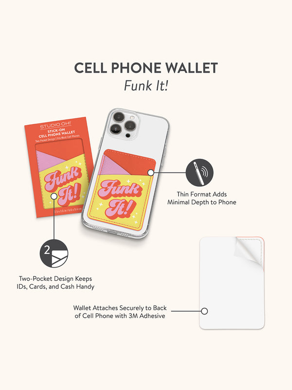 Studio Oh Funk It Stick-On Cell Phone Wallet