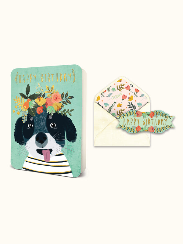 studio oh Happy Birthday Pup Deluxe Greeting Card