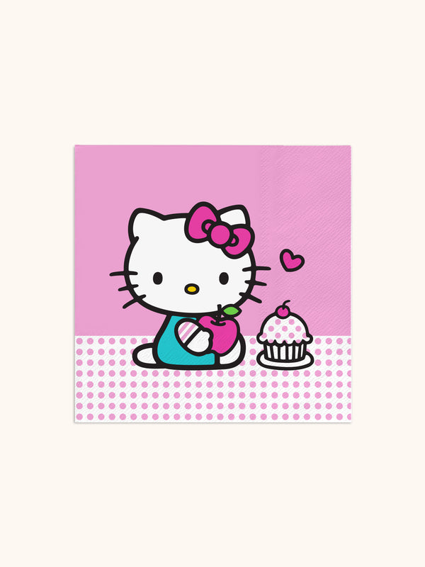 studio oh Hello Kitty Pink Dots Beverage Napkins