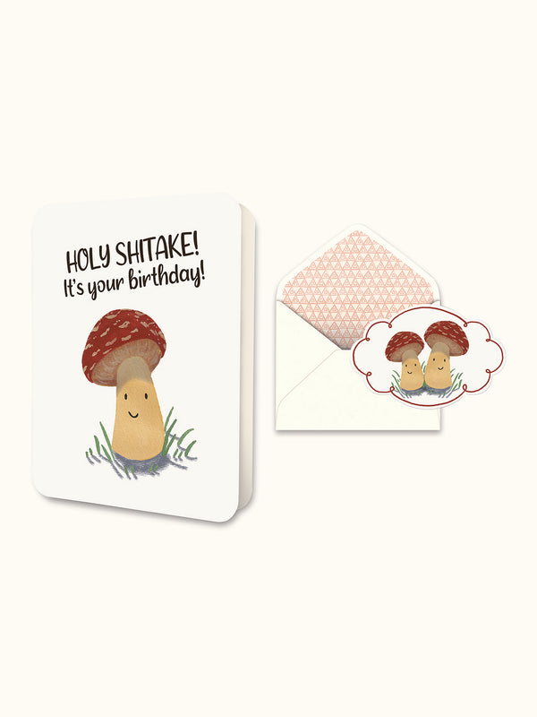 studio oh Holy Shitake Deluxe Greeting Card