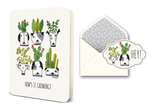 studio oh How's It Growing? Deluxe Greeting Card