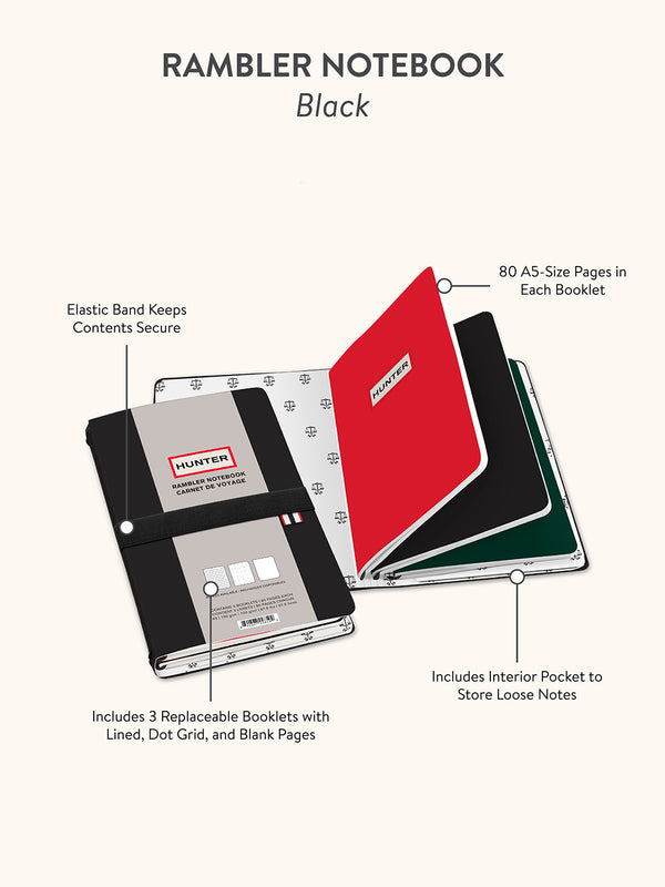 Studio Oh Hunter Black Rambler Refillable Notebook