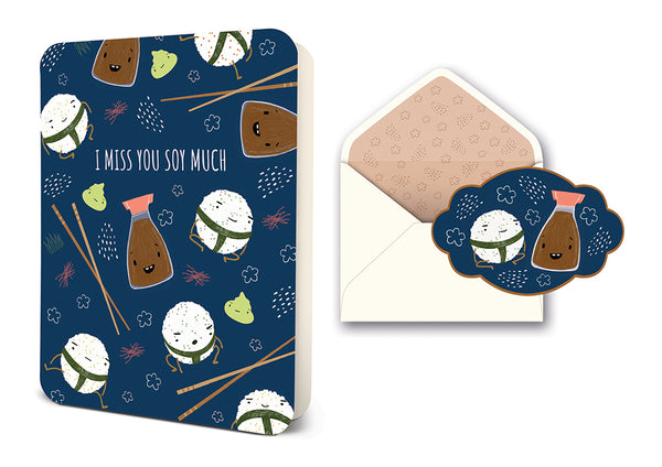 studio oh I Miss You Soy Much Deluxe Greeting Card