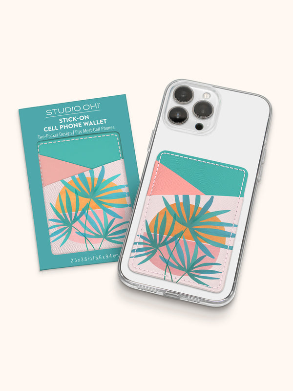 Studio Oh Island Sunset Stick-On Cell Phone Wallet