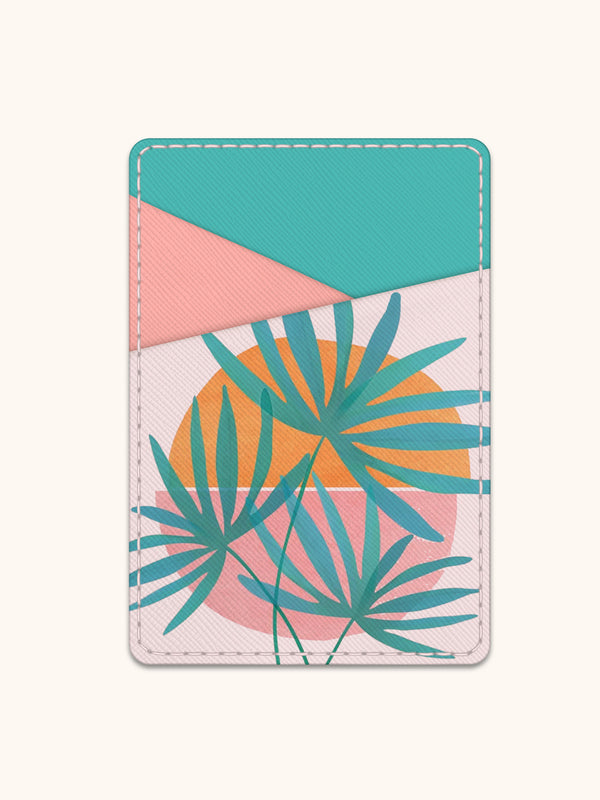 studio oh Island Sunset Stick-On Cell Phone Wallet