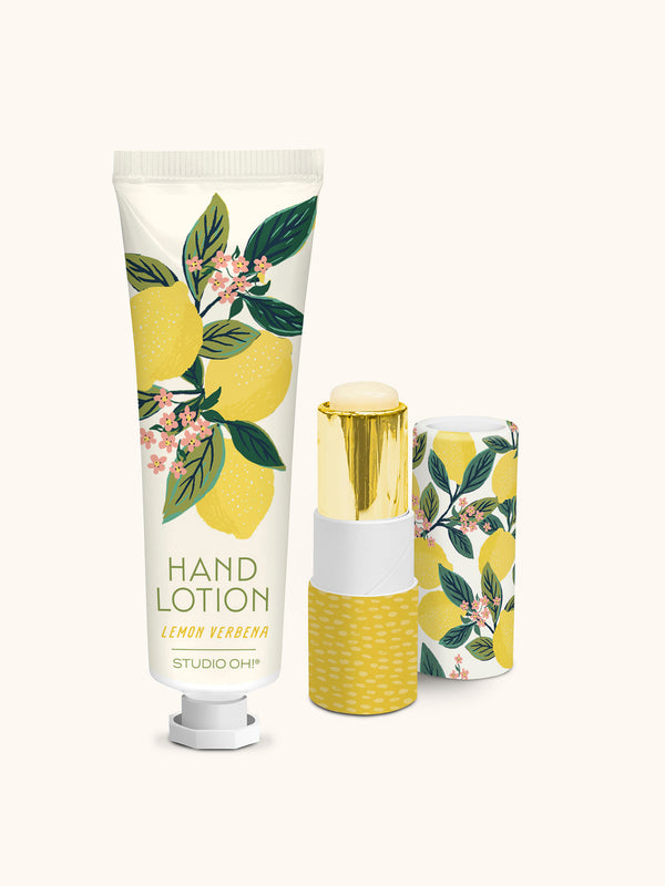 Studio Oh Lemon Tree Lip Balm & Hand Lotion Set