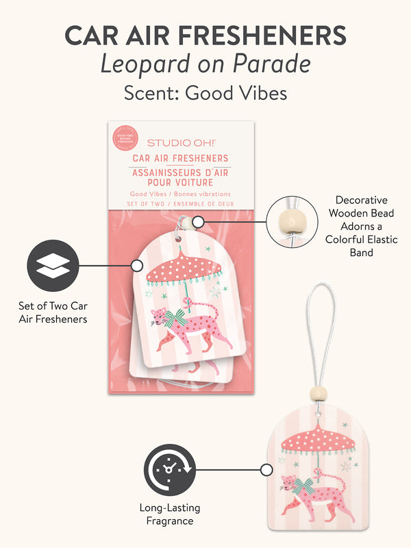 Studio Oh Leopard On Parade Car Air Freshener