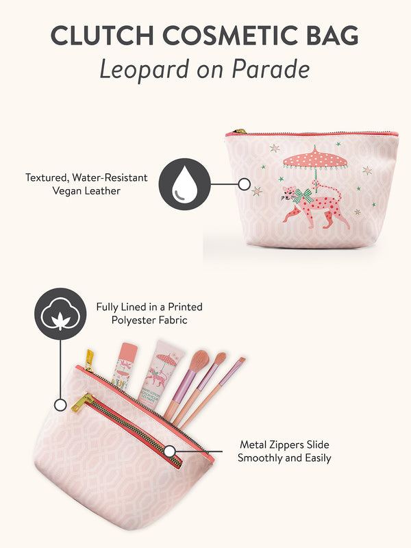 Studio Oh Leopard On Parade Clutch Cosmetic Bag
