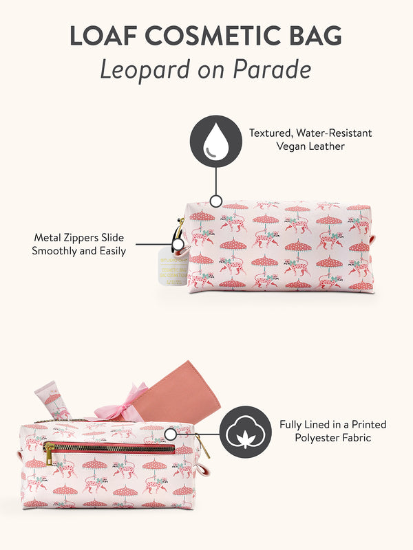 Studio Oh Leopard On Parade Cosmetic Loaf Pouch