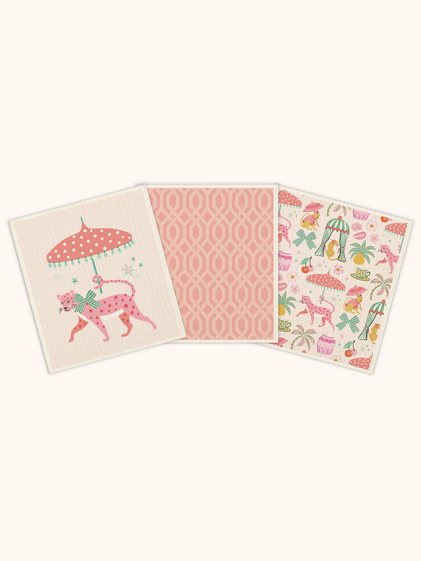 Studio Oh Leopard On Parade Do-It-All Dishcloths