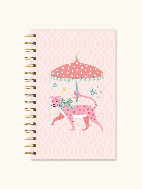 studio oh Leopard on Parade Medium Spiral Notebook