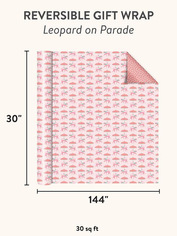 Studio Oh Leopard On Parade Reversible Gift Wrap
