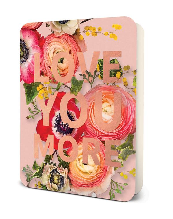 studio oh LOVE YOU MORE (Peony) Deluxe Greeting Card
