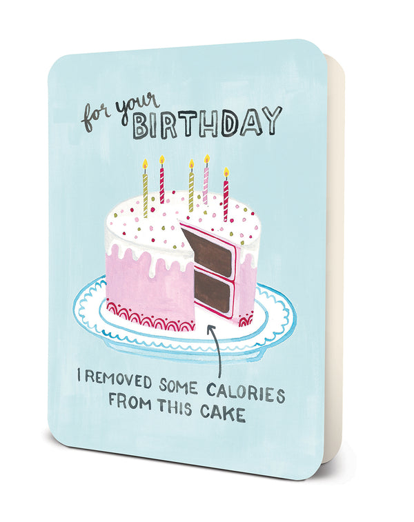 studio oh Low-Calorie Cake Deluxe Greeting Card