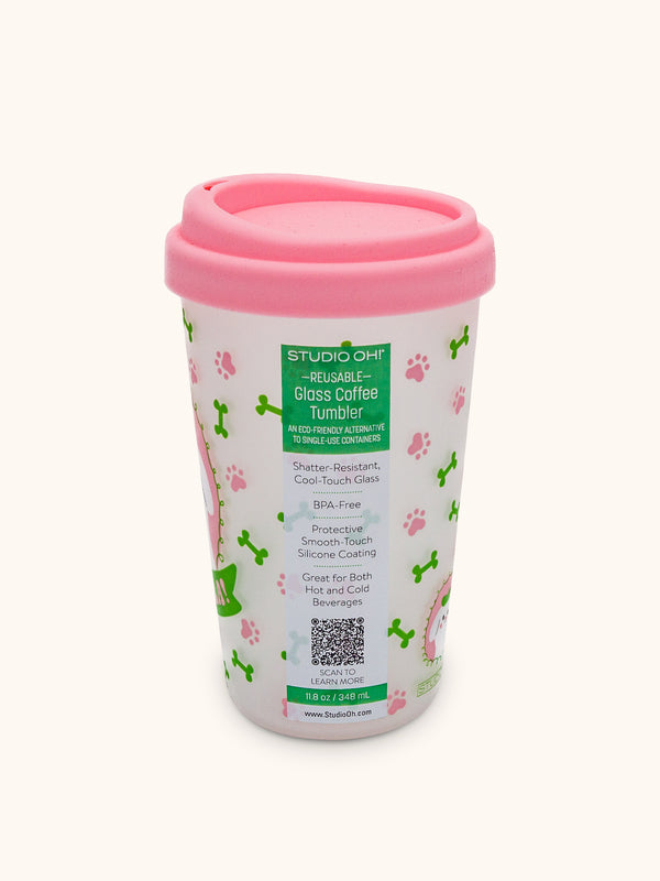 Studio Oh Ooh La La Pooch Glass Coffee Tumbler