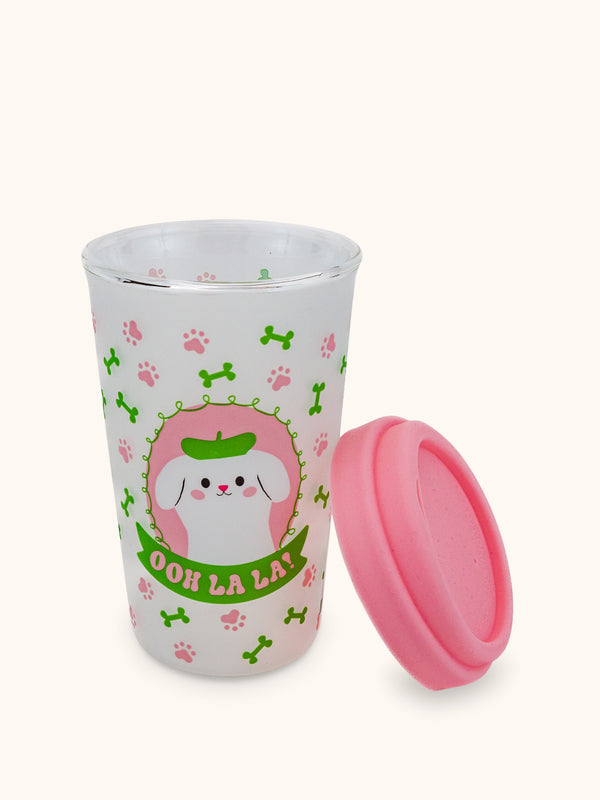 Studio Oh Ooh La La Pooch Glass Coffee Tumbler