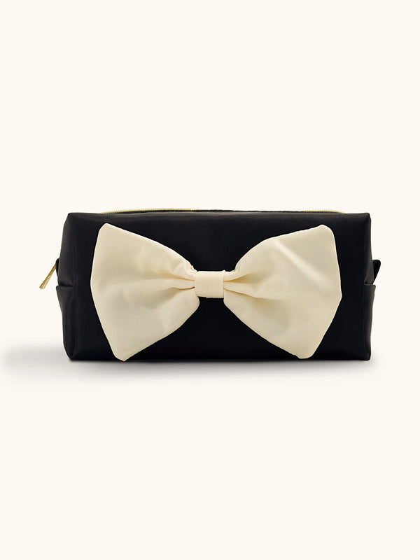 studio oh Palazzo Black Louise Bow Cosmetic Bag