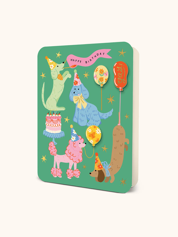 studio oh Paw-ty Time Deluxe Greeting Card