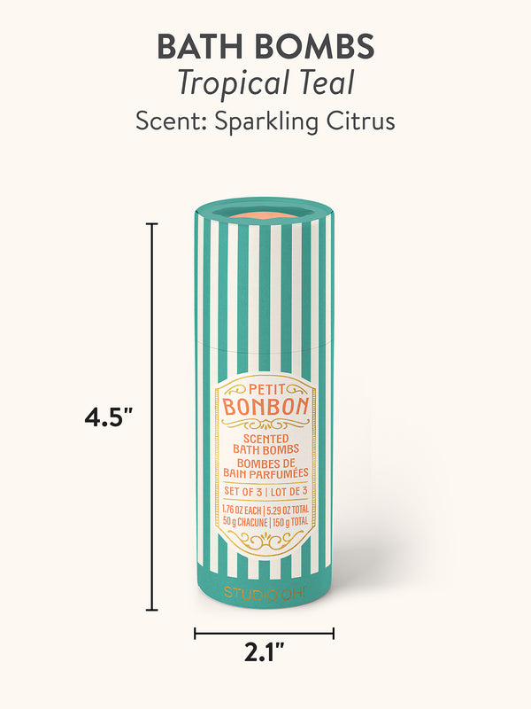 Studio Oh Petit Bon Bon Dreamy Teal Bath Bombs