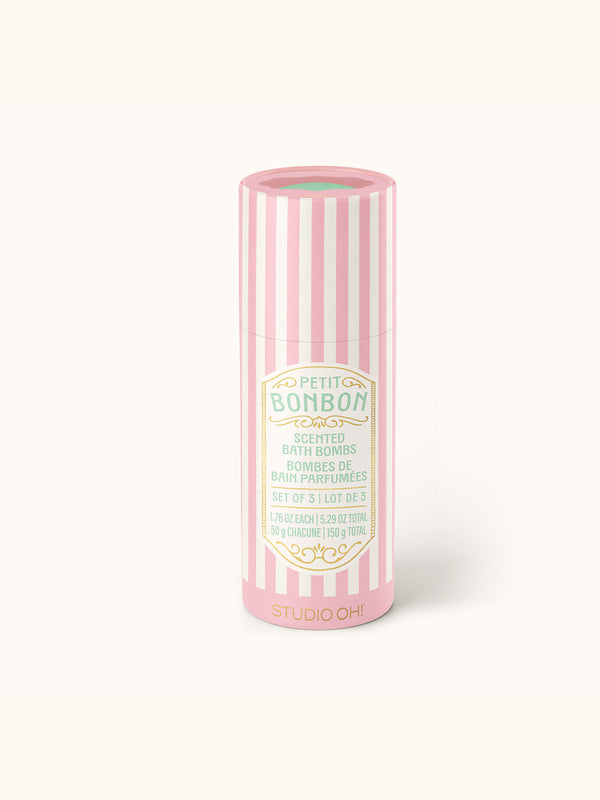 studio oh Petit Bon Bon Sweetheart Pink Bath Bombs