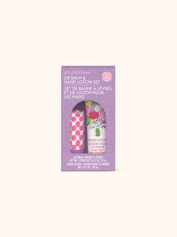 studio oh Petite Rose Lip Balm & Hand Lotion Set