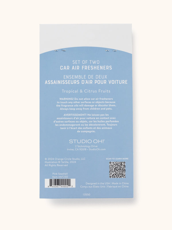 Studio Oh Pink Seashell Car Air Freshener