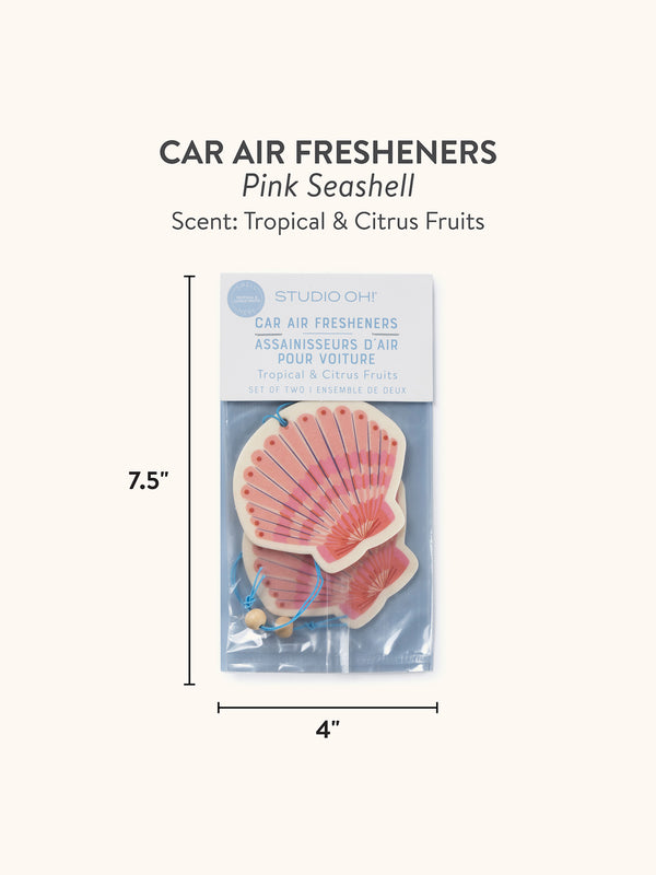 Studio Oh Pink Seashell Car Air Freshener