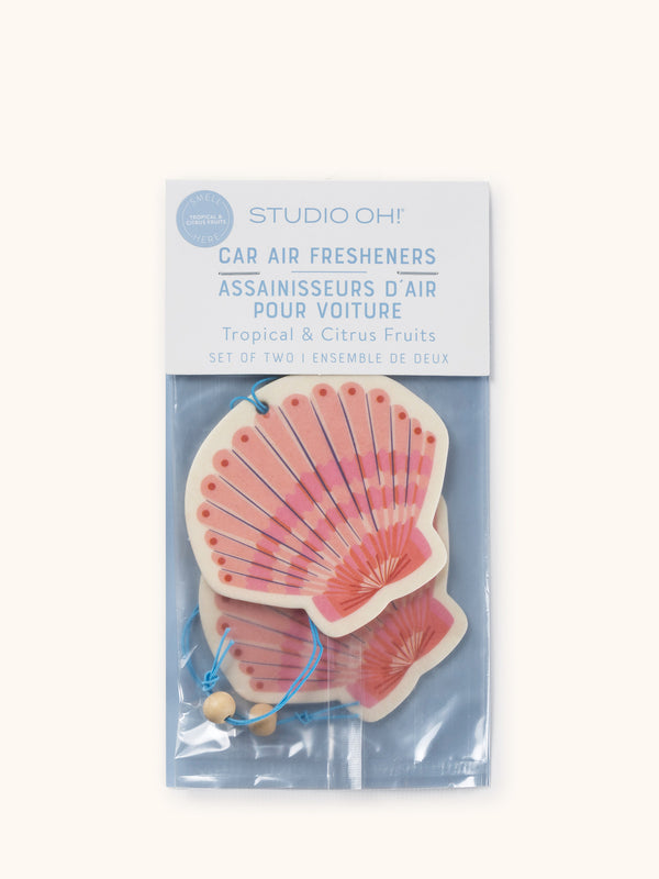 studio oh Pink Seashell Car Air Freshener