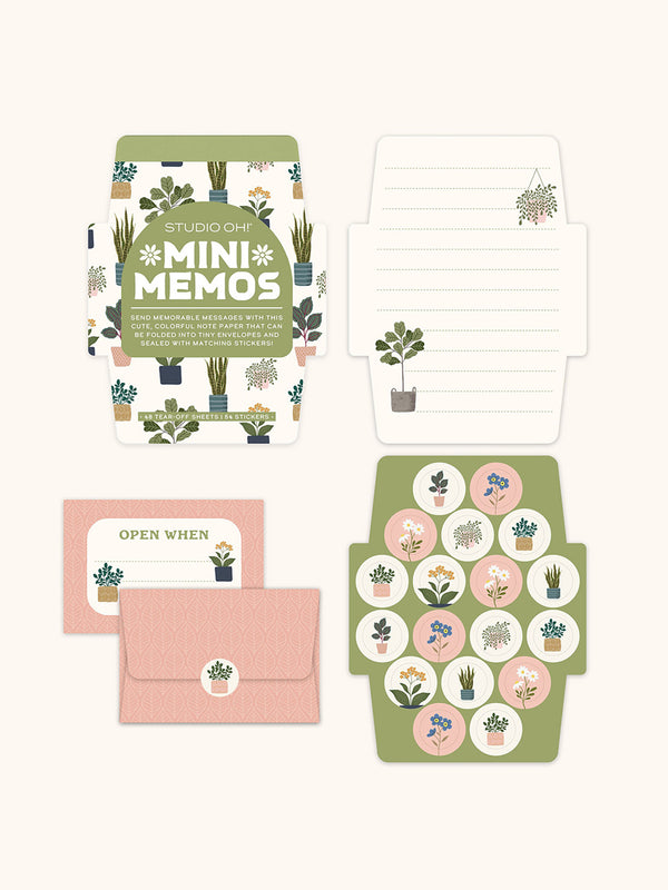 Studio Oh Plant Lover Mini Memo With Stickers