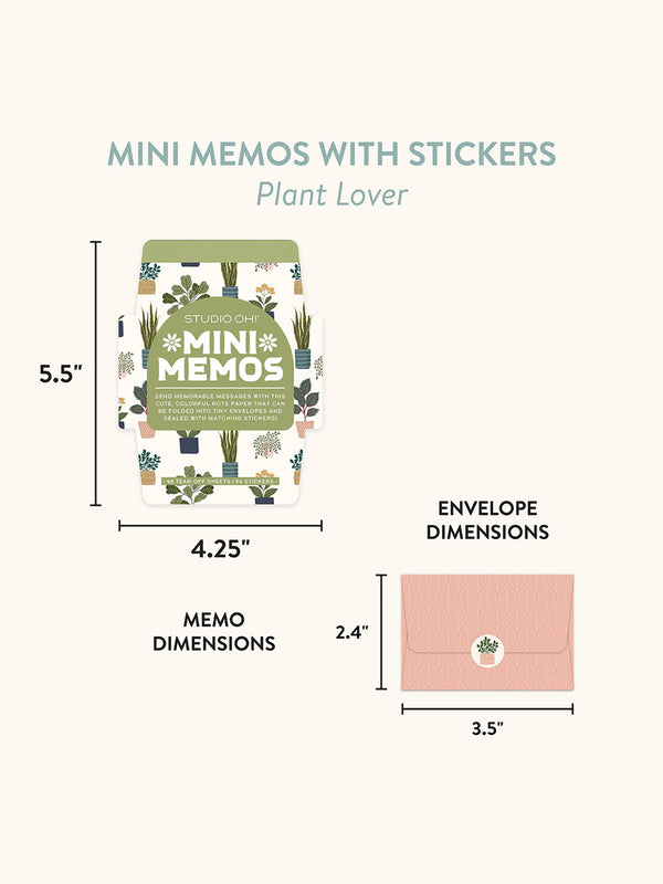 Studio Oh Plant Lover Mini Memo With Stickers
