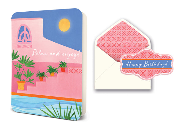 studio oh Poolside Birthday Deluxe Greeting Card