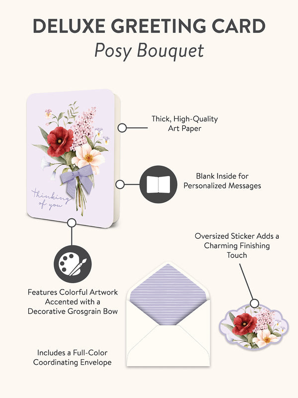 Studio Oh Posy Bouquet Deluxe Greeting Cards