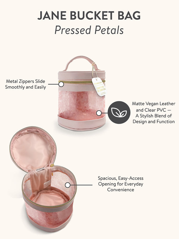Studio Oh Pressed Petals Jane Bucket Cosmetic Bag