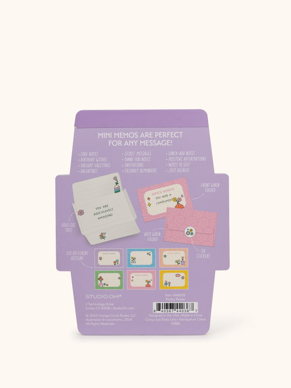 Studio Oh Pretty Posies Mini Memos With Stickers
