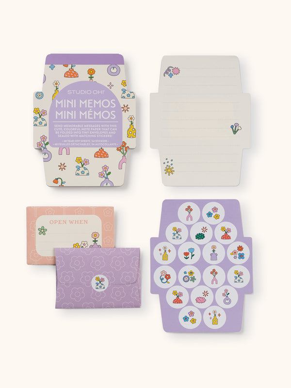 Studio Oh Pretty Posies Mini Memos With Stickers