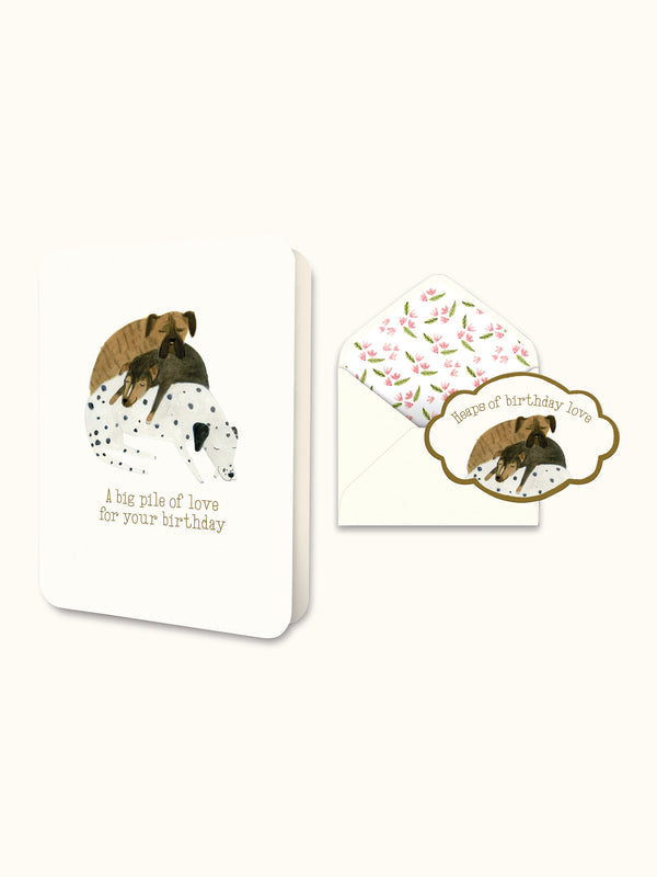 studio oh Puppy Love Birthday Deluxe Greeting Card