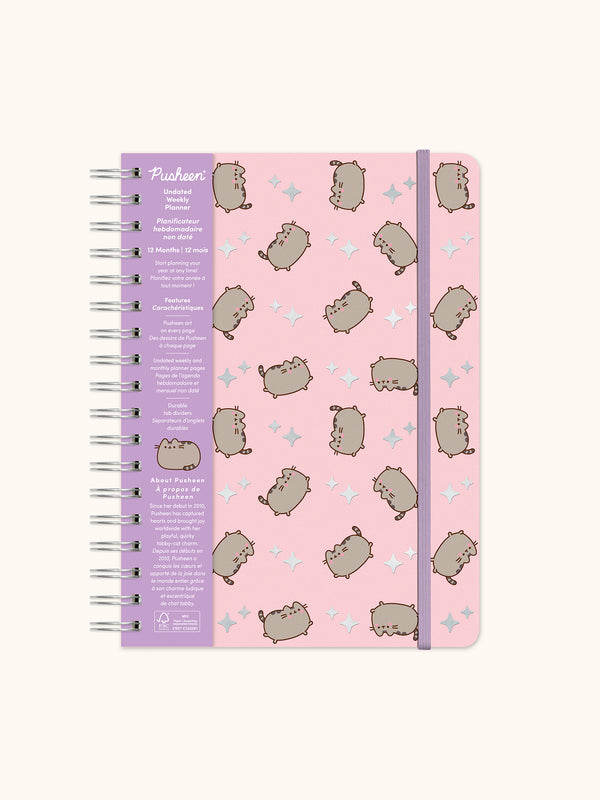 studio oh Pusheen Sparkles Undated Tri-Tab Planner