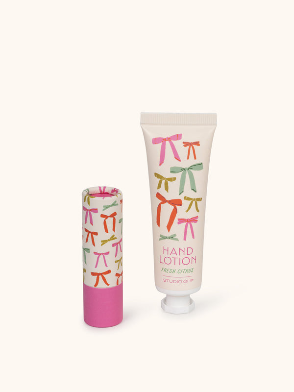 Studio Oh Put A Bow On It Lip Balm & Hand Lotion Set