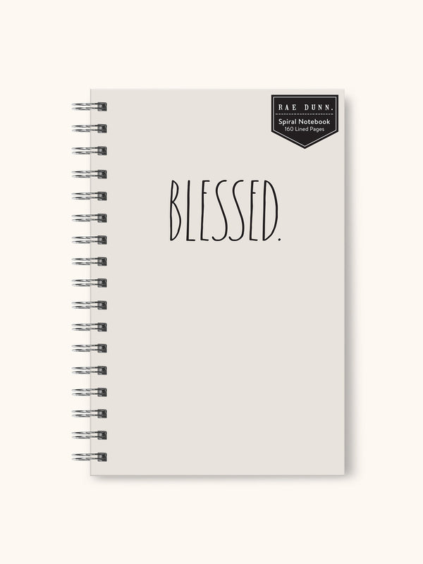 studio oh Rae Dunn BLESSED Medium Spiral Notebook