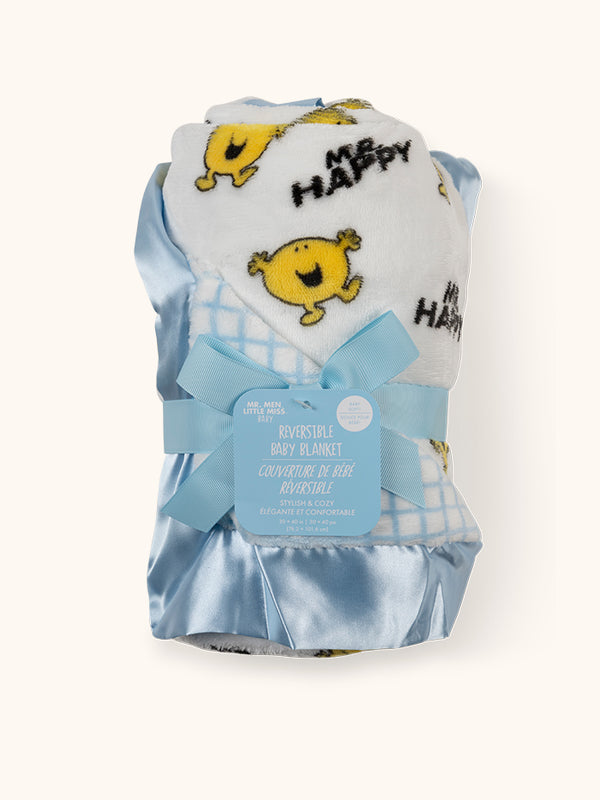 studio oh Reversible Baby Blanket Mr. Happy™